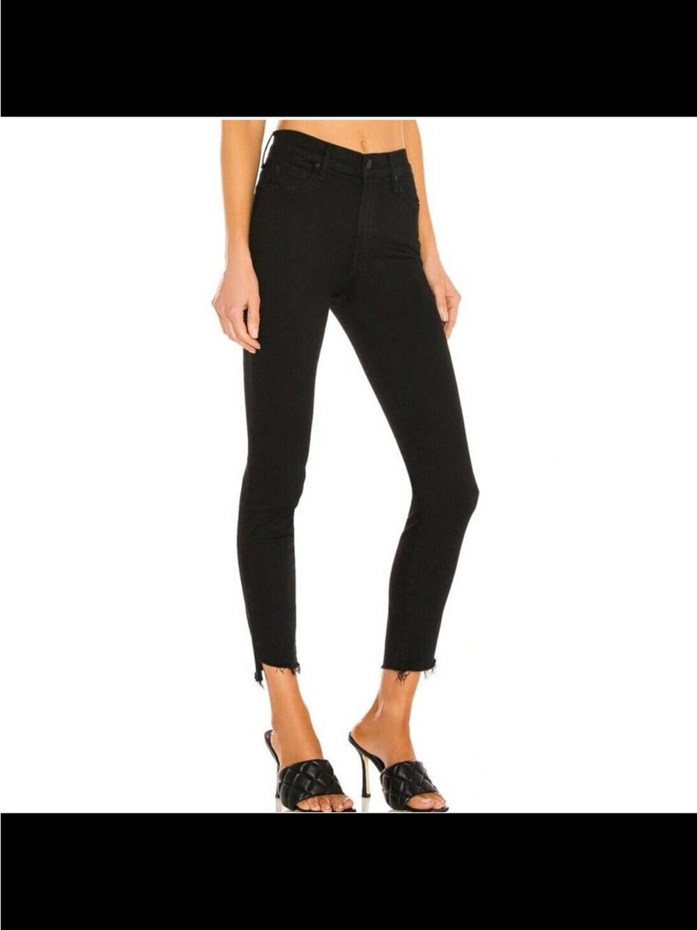 MOTHER Black Ankle Skinny Jeans - Women